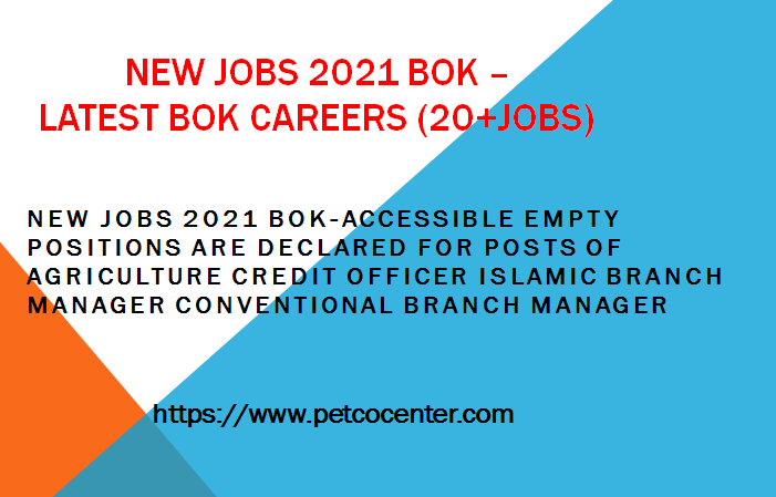 New Jobs 2021 BOK