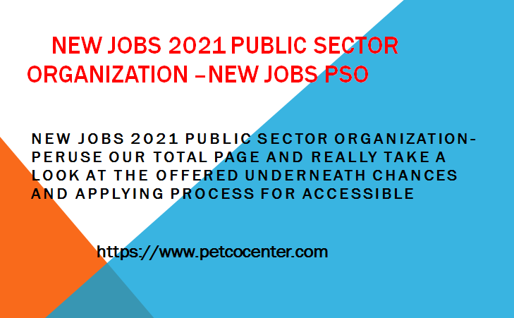 New Jobs 2021 Public Sector Organization   